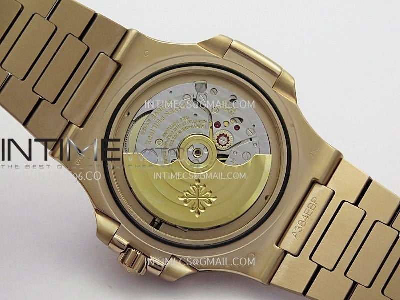 Nautilus 5711 1A RedT Diamond RG GRF 1:1 Best Edition Gray Textured Dial On RG Bracelet Asian 26-330