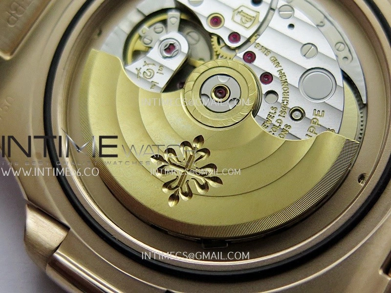 Nautilus 5711 1A RedT Diamond RG GRF 1:1 Best Edition Gray Textured Dial On RG Bracelet Asian 26-330