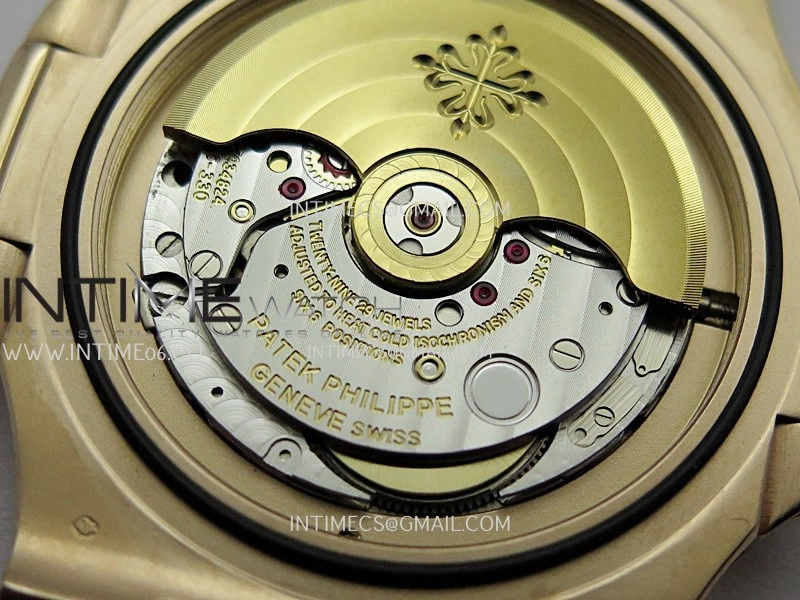 Nautilus 5711 1A RedT Diamond RG GRF 1:1 Best Edition Gray Textured Dial On RG Bracelet Asian 26-330