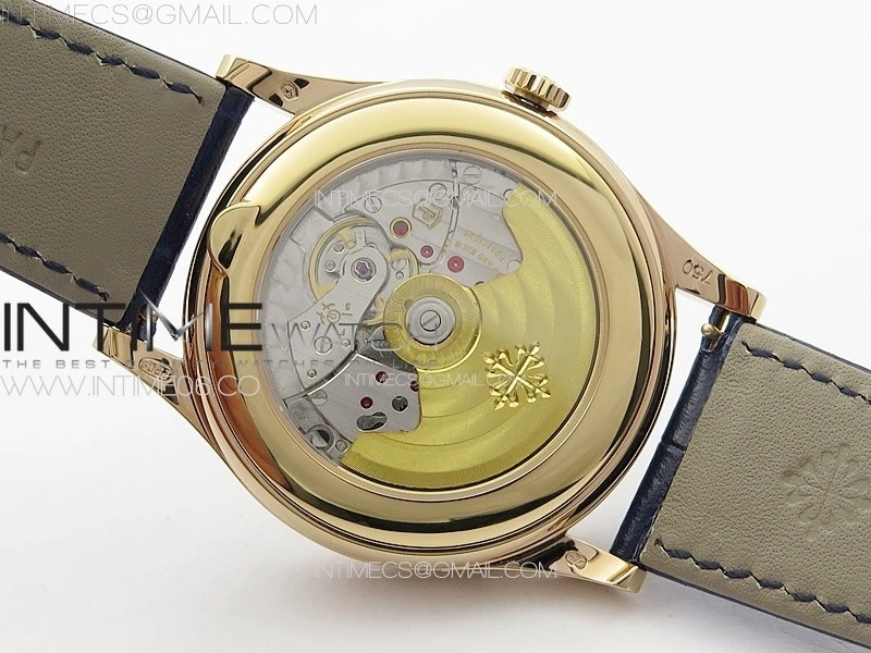 Annual Calendar Moonphase 5396 RG PPF 1:1 Best Edition Blue Dial on Blue Leather Strap PPF324