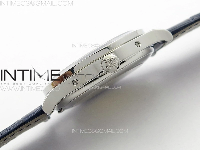 Annual Calendar Moonphase 5396 SS PPF 1:1 Best Edition Blue Dial on Blue Leather Strap PPF324