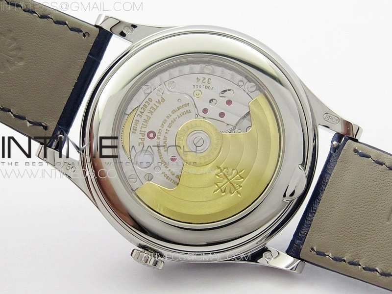 Annual Calendar Moonphase 5396 SS PPF 1:1 Best Edition Blue Dial on Blue Leather Strap PPF324