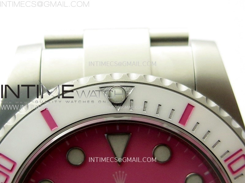 Submariner DIW Sandblasted White Ceramic Bezel VSF 1:1 Best Edition Pink Dial on SS Bracelet VS3135