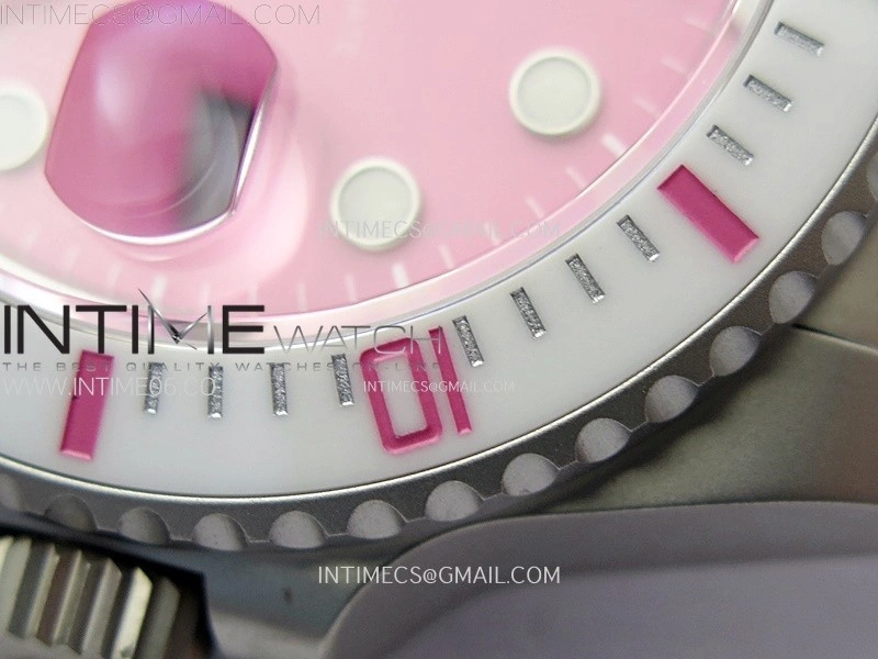 Submariner DIW Sandblasted White Ceramic Bezel VSF 1:1 Best Edition Pink Dial on SS Bracelet VS3135