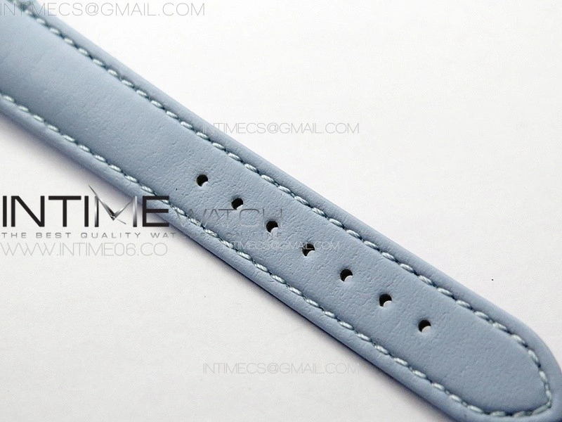 Tank Louis Ladies 22mm SS 8848F 1:1 Best Edition White Dial on Blue Leather Strap Ronda Quartz