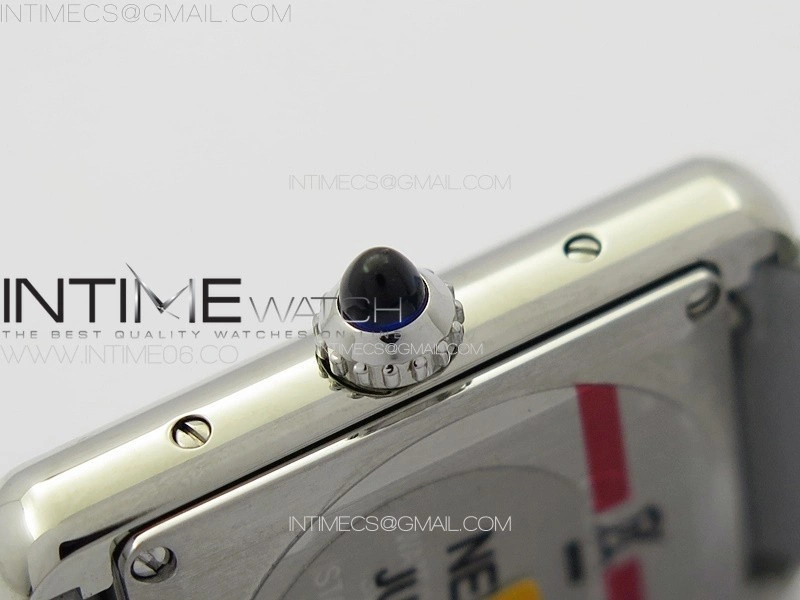 Tank Louis Ladies 22mm SS 8848F 1:1 Best Edition White Dial on Gray Leather Strap Ronda Quartz