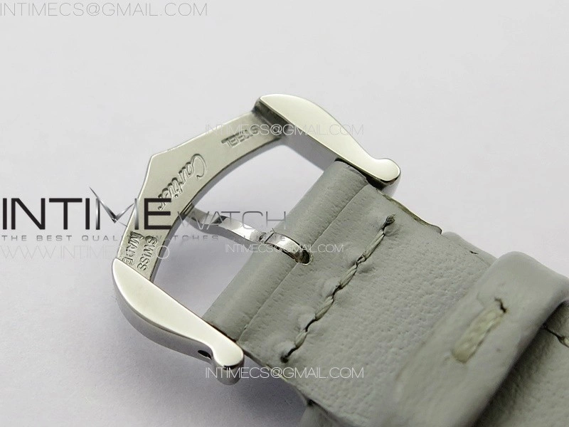 Tank Louis Ladies 22mm SS 8848F 1:1 Best Edition White Dial on Gray Leather Strap Ronda Quartz