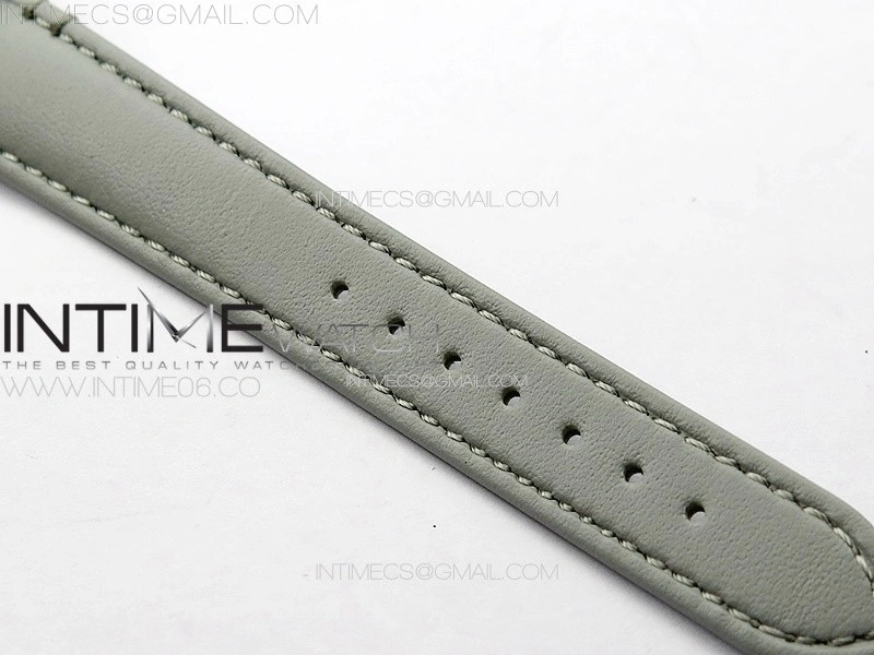Tank Louis Ladies 22mm SS 8848F 1:1 Best Edition White Dial on Gray Leather Strap Ronda Quartz