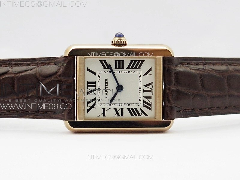 Tank Solo Ladies 25mm RG K11F 1:1 Best Edition White Dial on Brown Leather Strap Ronda Quartz