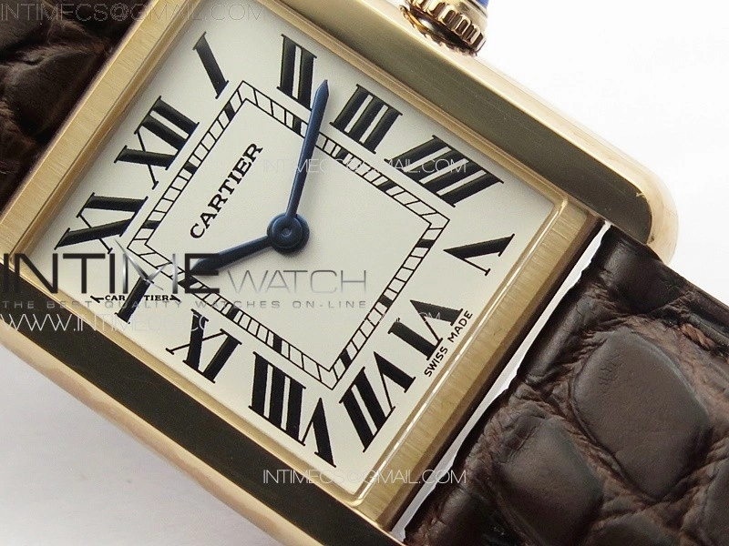 Tank Solo Ladies 25mm RG K11F 1:1 Best Edition White Dial on Brown Leather Strap Ronda Quartz
