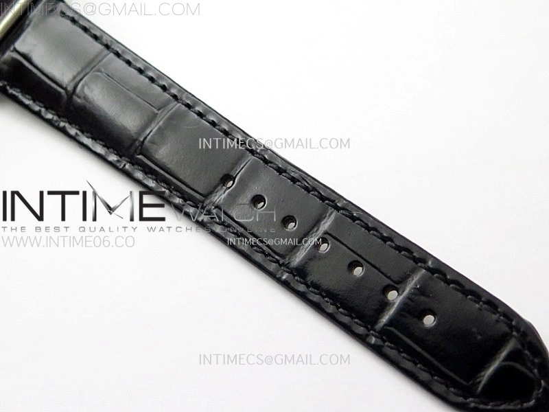 Tank Louis Ladies 25mm SS 8848F 1:1 Best Edition Black Dial on Blue Leather Strap Ronda Quartz