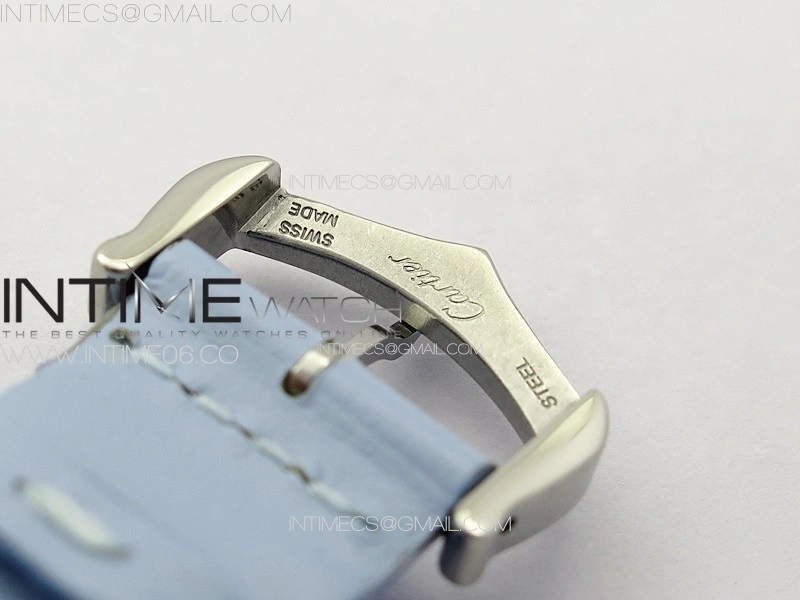 Tank Louis Ladies 25mm SS 8848F 1:1 Best Edition White Dial on Blue Leather Strap Ronda Quartz