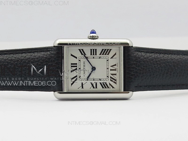 Tank Must Ladies 25mm SS K11F 1:1 Best Edition White Dial on Black Leather Strap Ronda Quartz