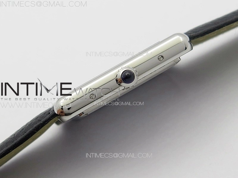 Tank Must Ladies 25mm SS K11F 1:1 Best Edition White Dial on Black Leather Strap Ronda Quartz