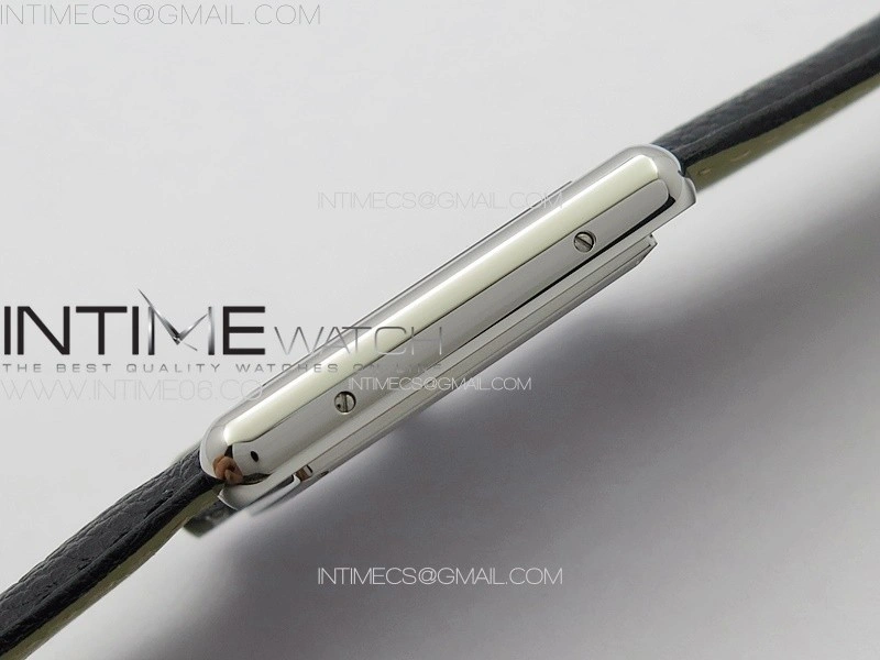 Tank Must Ladies 25mm SS K11F 1:1 Best Edition White Dial on Black Leather Strap Ronda Quartz
