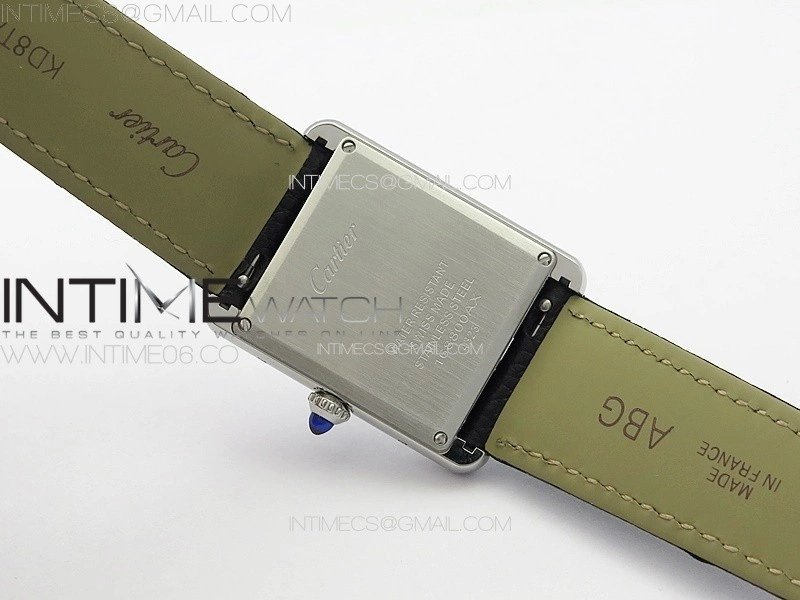 Tank Must Ladies 25mm SS K11F 1:1 Best Edition White Dial on Black Leather Strap Ronda Quartz