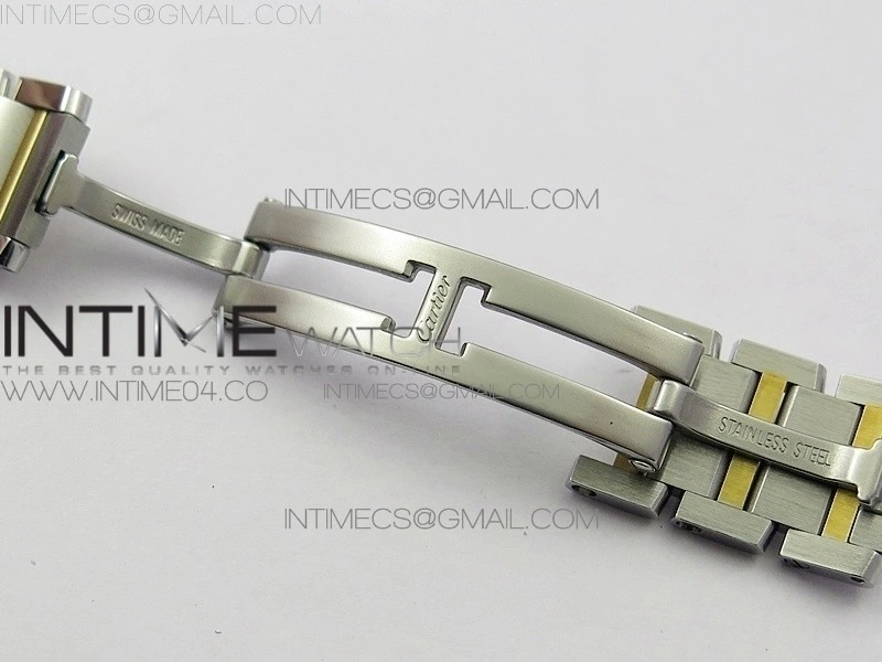 Tank Francaise Ladies 25mm SS YG 8848F 1:1 Best Edition Pink MOP Dial on SS YG Bracelet Ronda Quartz