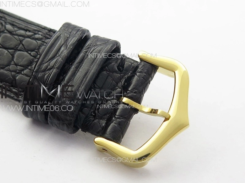 Tank Solo Ladies 25mm YG K11F 1:1 Best Edition White Dial on Black Leather Strap Ronda Quartz