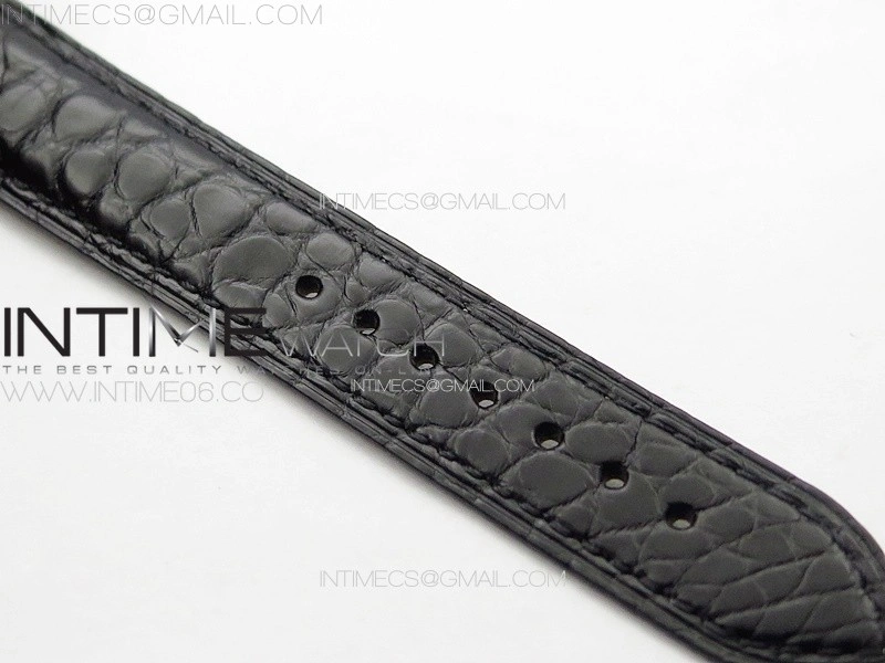 Tank Solo Ladies 25mm YG K11F 1:1 Best Edition White Dial on Black Leather Strap Ronda Quartz