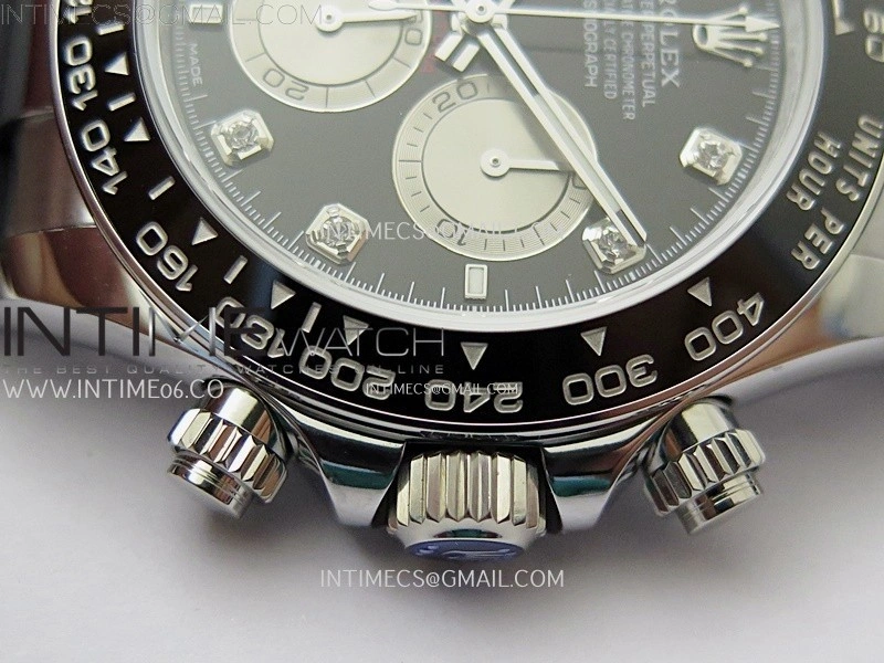 Daytona 126519 QF Gain Weight 1:1 Best Edition Black Dial Silver Subdial Diamonds Markers on Oysterflex Strap SH4131 V11