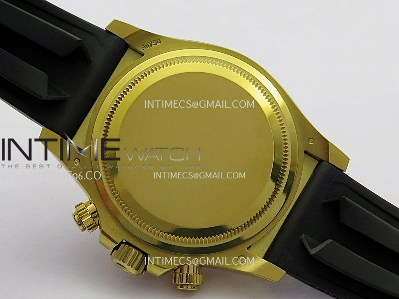 Daytona 126518 Gain Weight Clean Plus 1:1 Best Edition YG Gold Dial Black Subdial Stick Marker On Oysterflex Rubber Strap DD4131