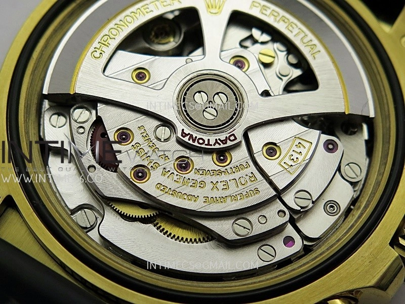 Daytona 126518 Gain Weight Clean Plus 1:1 Best Edition YG Gold Dial Black Subdial Stick Marker On Oysterflex Rubber Strap DD4131