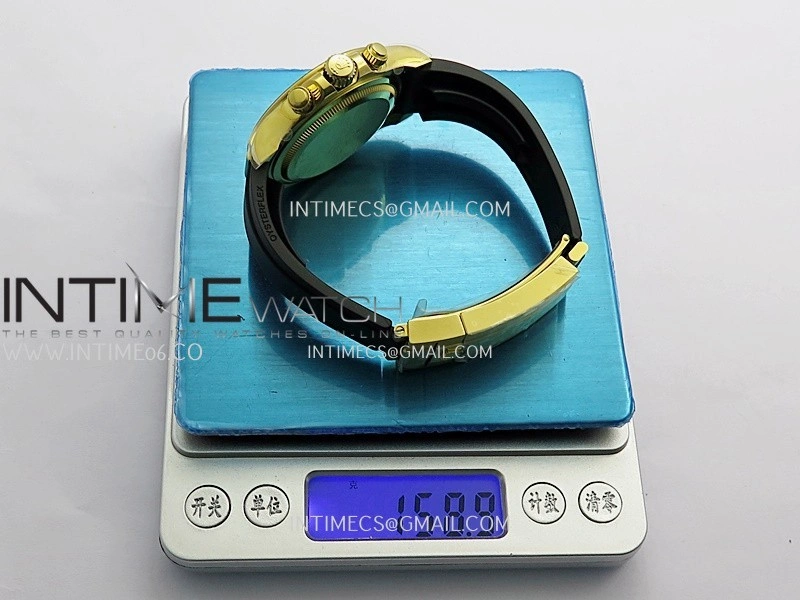 Daytona 126518 Gain Weight Clean Plus 1:1 Best Edition YG Gold Dial Black Subdial Stick Marker On Oysterflex Rubber Strap DD4131