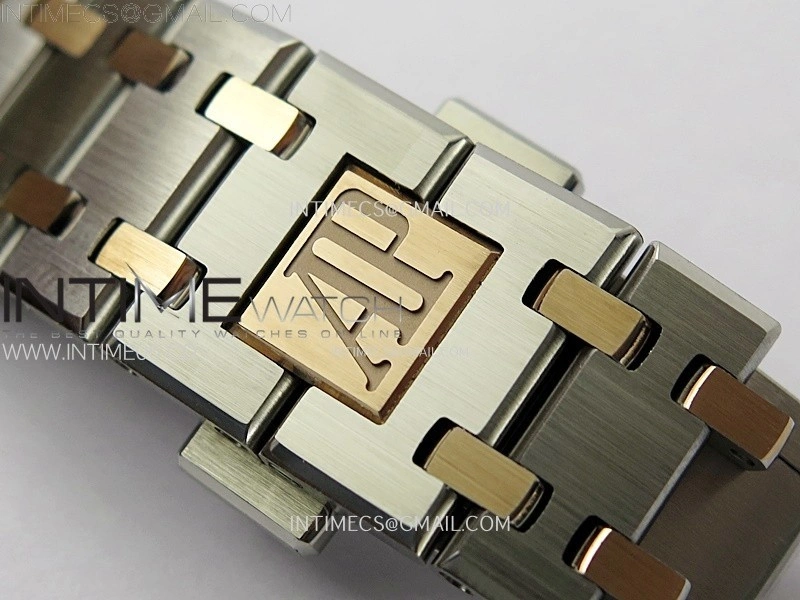 Lady Royal Oak 33mm 67651 Diamonds bezel SS RG ZF 1:1 Best Edition White Textured Dial on SS Bracelet RONDA Quartz