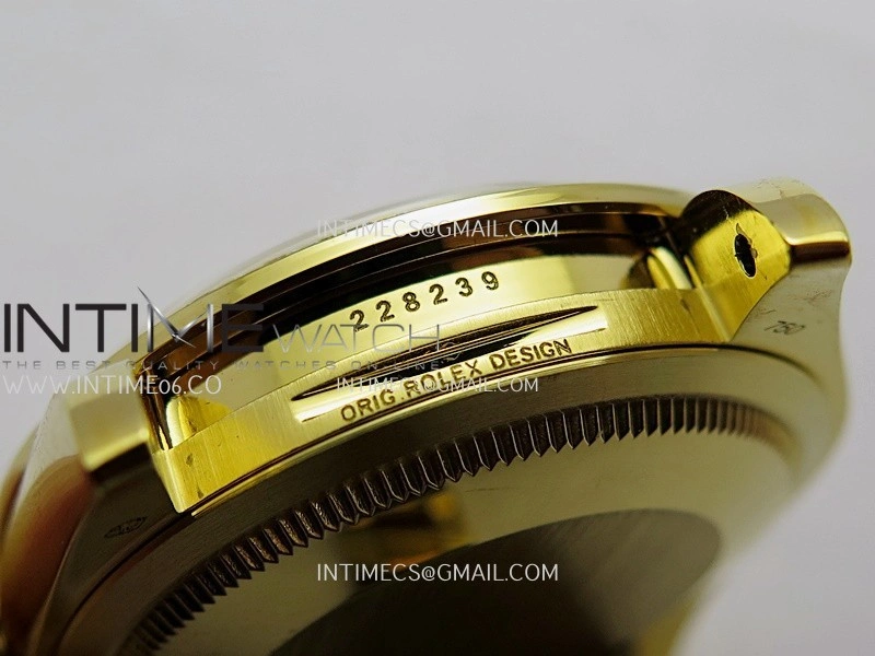 Day Date 128348 YG Gain Weight KF 1:1 Gold Dial Stick Marker On President Bracelet A2836