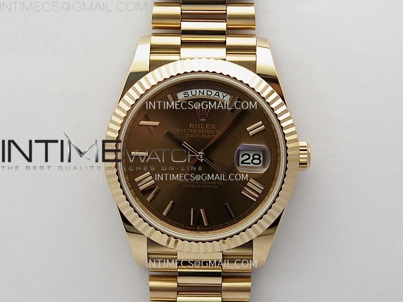Day Date 40 RG 228235 Noob 1:1 Best Edition Brown Roman Dial on President Bracelet A2836