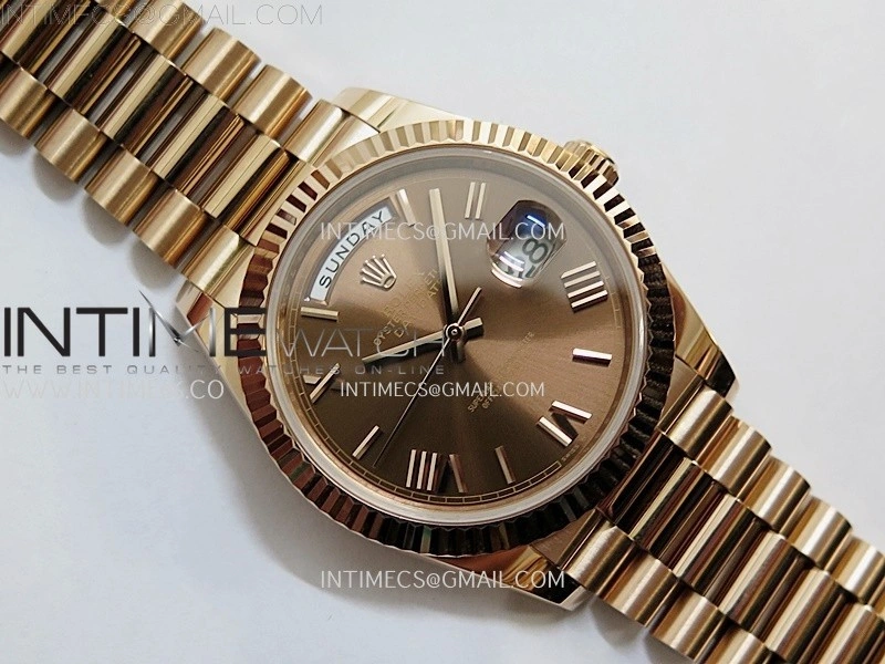 Day Date 40 RG 228235 Noob 1:1 Best Edition Brown Roman Dial on President Bracelet A2836