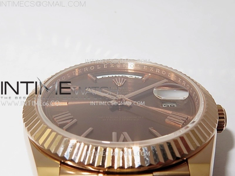 Day Date 40 RG 228235 Noob 1:1 Best Edition Brown Roman Dial on President Bracelet A2836
