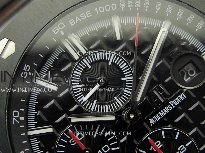 Royal Oak Offshore 44mm Black Ceramic APJF 1:1 Best Edition Black Dial on Black Rubber Strap A3126