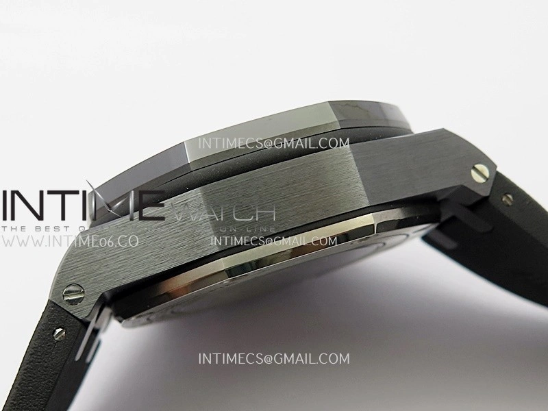 Royal Oak Offshore 44mm Black Ceramic APJF 1:1 Best Edition Black Dial on Black Rubber Strap A3126