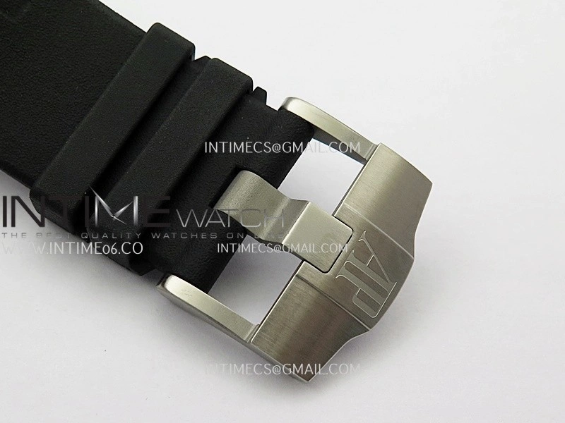 Royal Oak Offshore 44mm Black Ceramic APJF 1:1 Best Edition Black Dial on Black Rubber Strap A3126