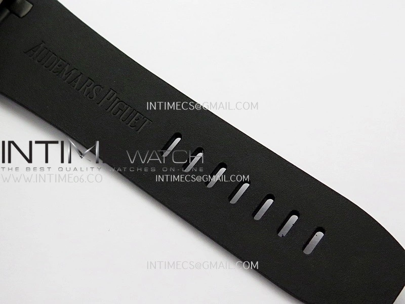 Royal Oak Offshore 44mm Black Ceramic APJF 1:1 Best Edition Black Dial on Black Rubber Strap A3126
