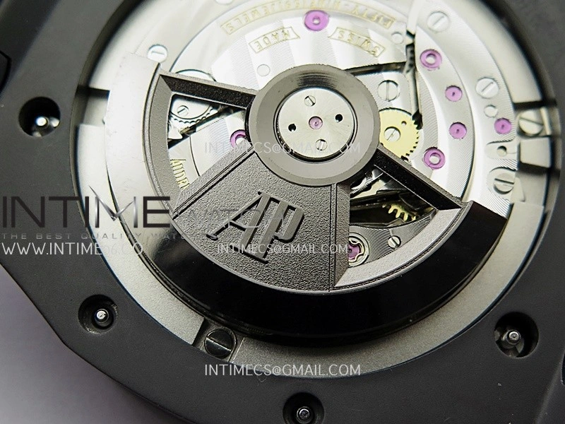 Royal Oak Offshore 44mm Black Ceramic APJF 1:1 Best Edition Black Dial on Black Rubber Strap A3126