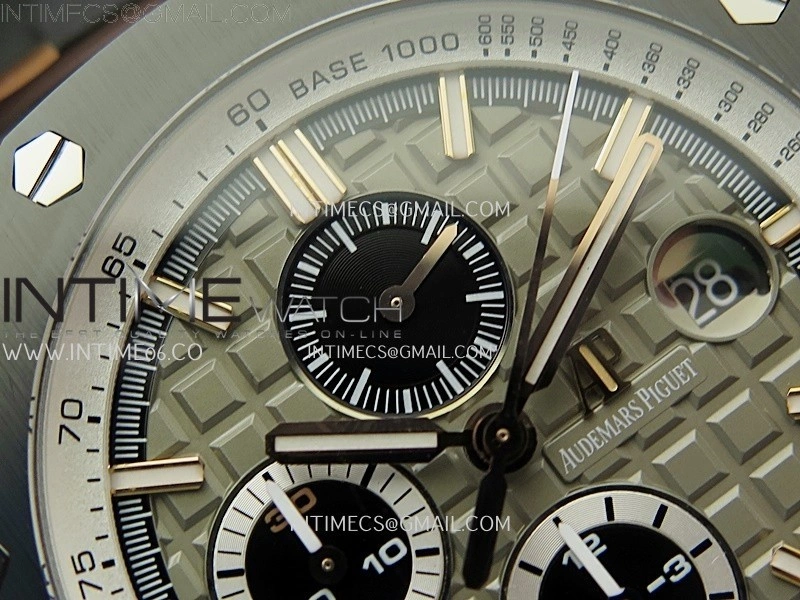 Royal Oak Offshore 44mm Black Ceramic RG TKF 1:1 Best Edition Gray Dial on Black Rubber Strap A3126