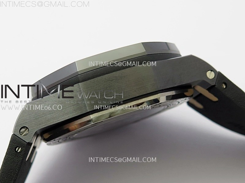 Royal Oak Offshore 44mm Black Ceramic RG TKF 1:1 Best Edition Gray Dial on Black Rubber Strap A3126