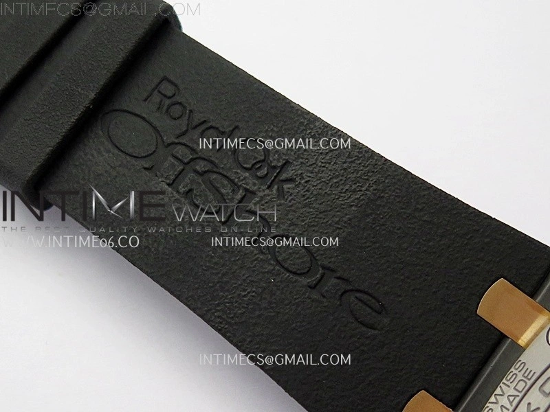 Royal Oak Offshore 44mm Black Ceramic RG TKF 1:1 Best Edition Gray Dial on Black Rubber Strap A3126