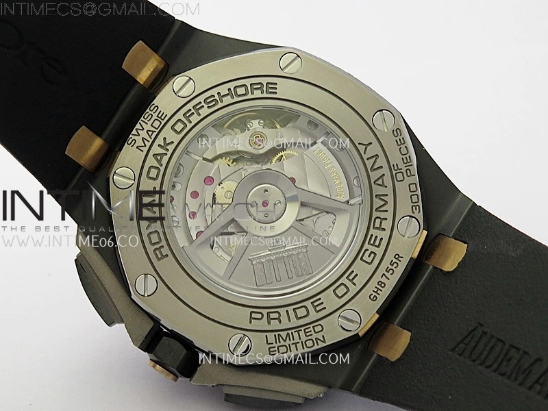 Royal Oak Offshore 44mm Black Ceramic RG TKF 1:1 Best Edition Gray Dial on Black Rubber Strap A3126