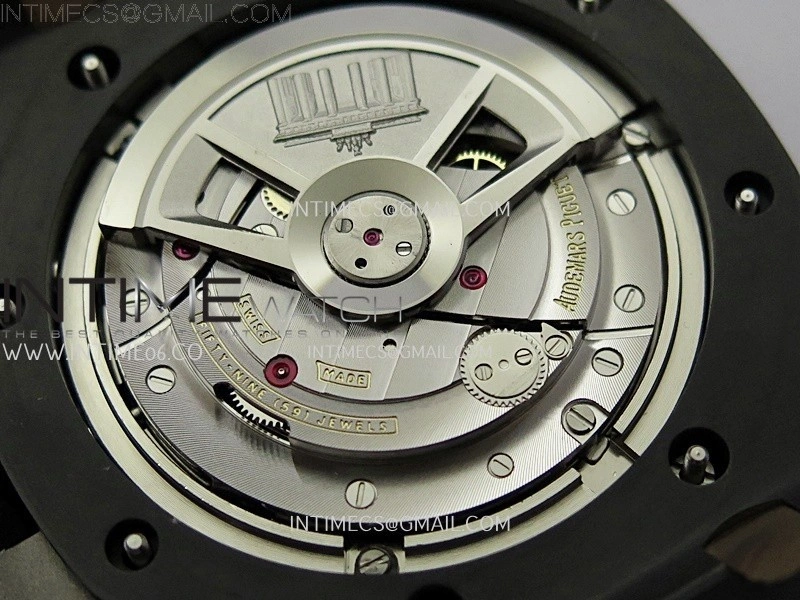 Royal Oak Offshore 44mm Black Ceramic RG TKF 1:1 Best Edition Gray Dial on Black Rubber Strap A3126