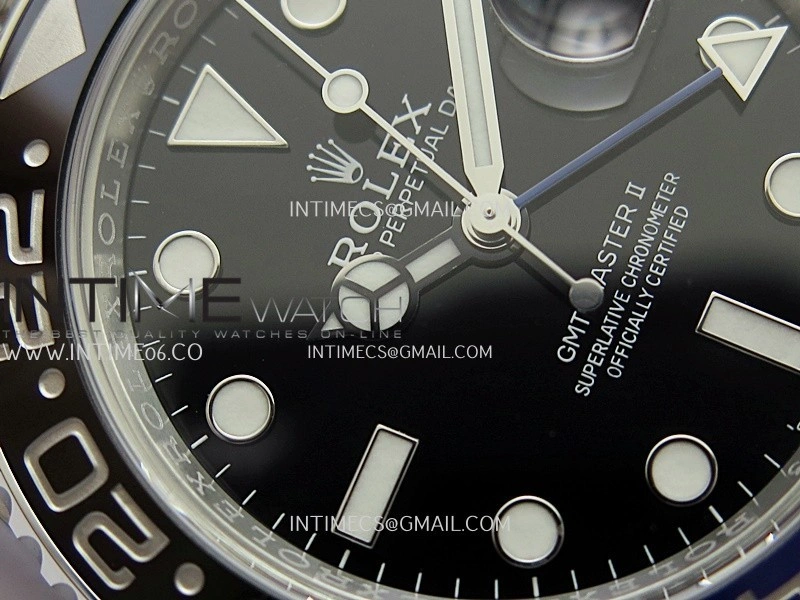 GMT-Master II 126710 BLNR Black Blue 904L SS Gold Factory 1:1 Best Edition Black Dial On Jubilee Bracelet SH3285 CHS