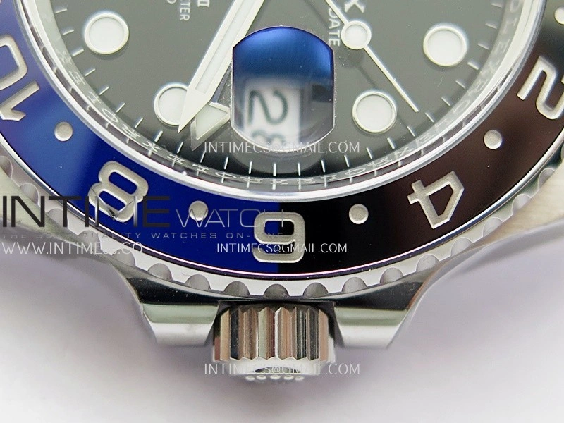 GMT-Master II 126710 BLNR Black Blue 904L SS Gold Factory 1:1 Best Edition Black Dial On Jubilee Bracelet SH3285 CHS