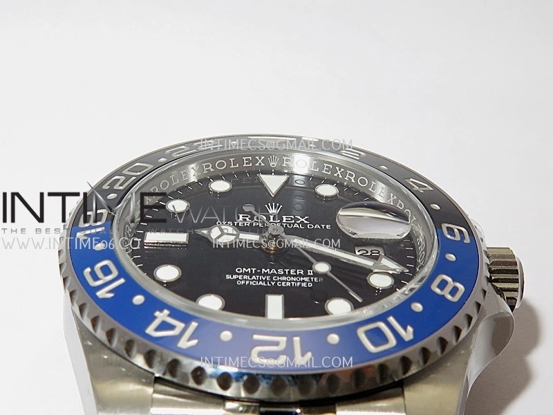 GMT-Master II 126710 BLNR Black Blue 904L SS Gold Factory 1:1 Best Edition Black Dial On Jubilee Bracelet SH3285 CHS