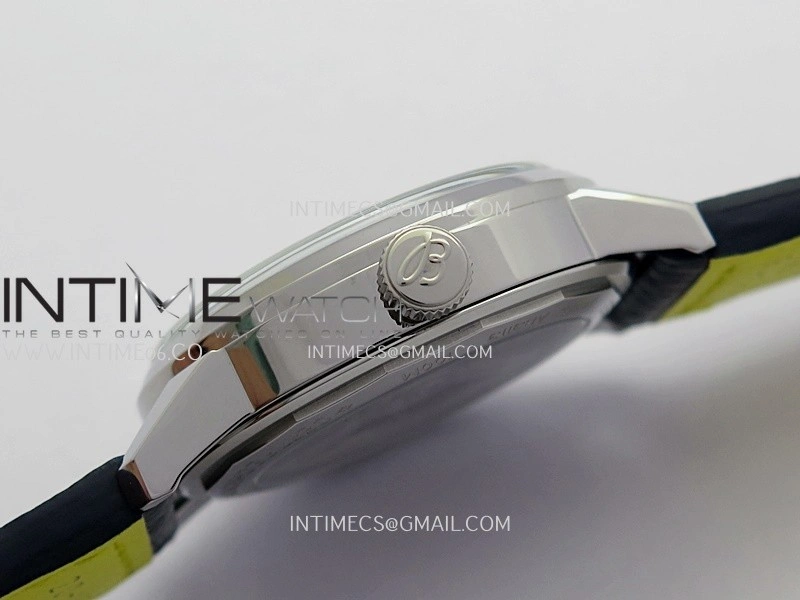 Top Time AB3113 38mm SS BLSF 1:1 Best Edition Blue Dial On Black Leather Strap Asian B31