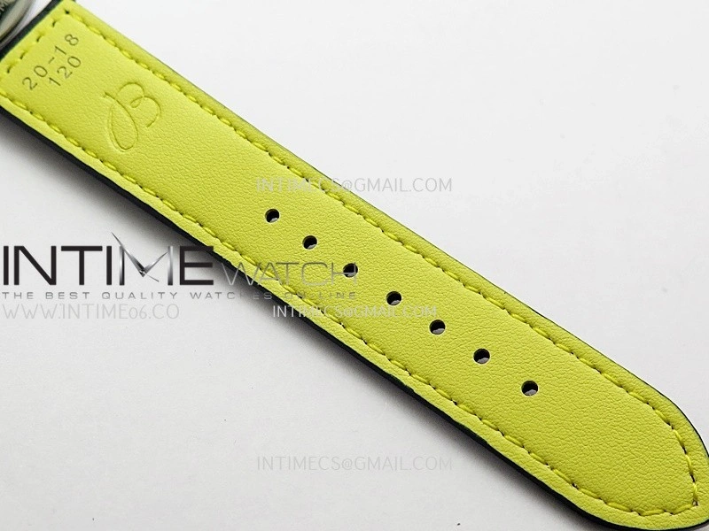 Top Time AB3113 38mm SS BLSF 1:1 Best Edition Blue Dial On Black Leather Strap Asian B31