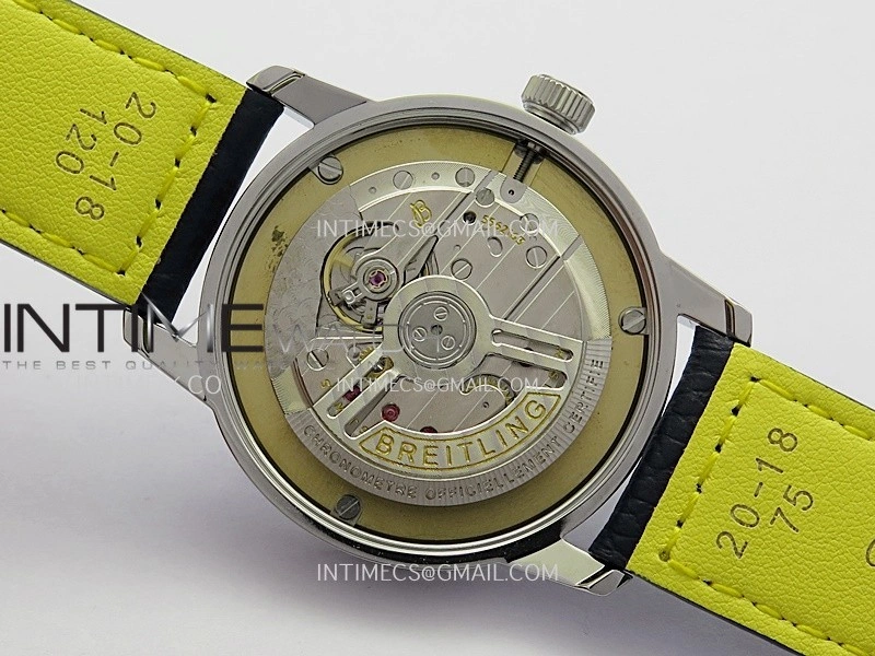 Top Time AB3113 38mm SS BLSF 1:1 Best Edition Blue Dial On Black Leather Strap Asian B31