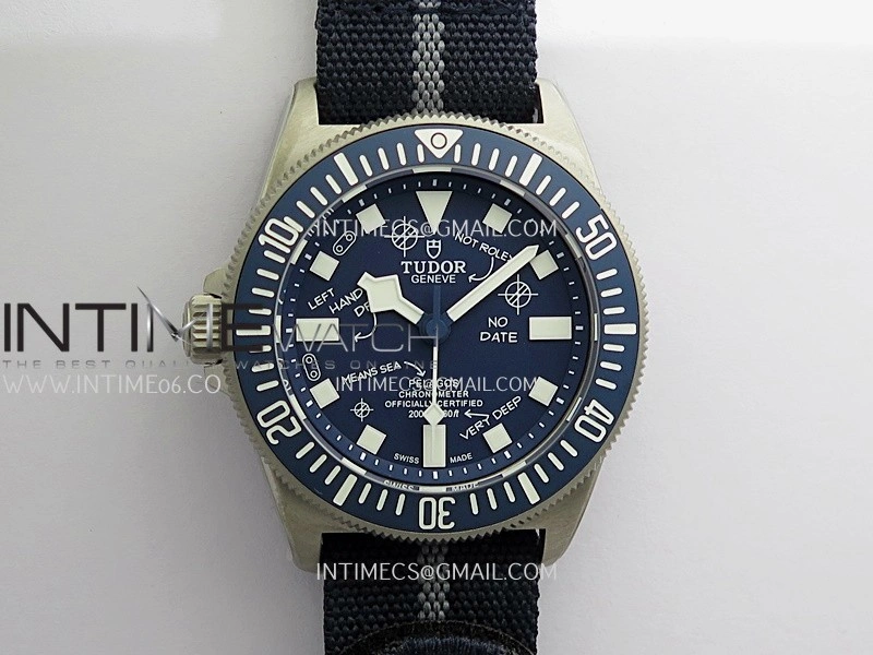 Pelagos FXD Blue Ceramic Bezel Ti B12 1:1 V4 Best Edition Blue Designed Dial On Blue Nylon Strap