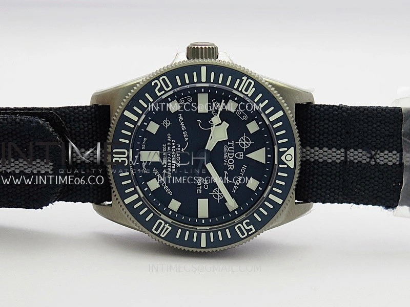 Pelagos FXD Blue Ceramic Bezel Ti B12 1:1 V4 Best Edition Blue Designed Dial On Blue Nylon Strap